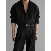 Men's Elegant Fine Ribbed Textured Shirt
