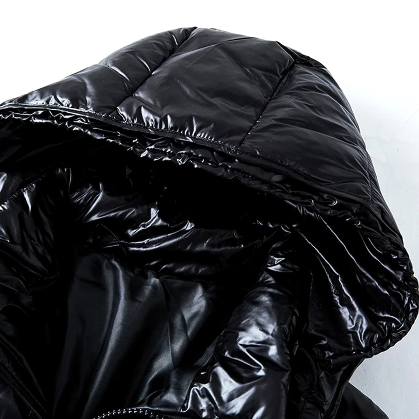 Men's Hooded Quilted Puffer Winter Jacket with Full Zip