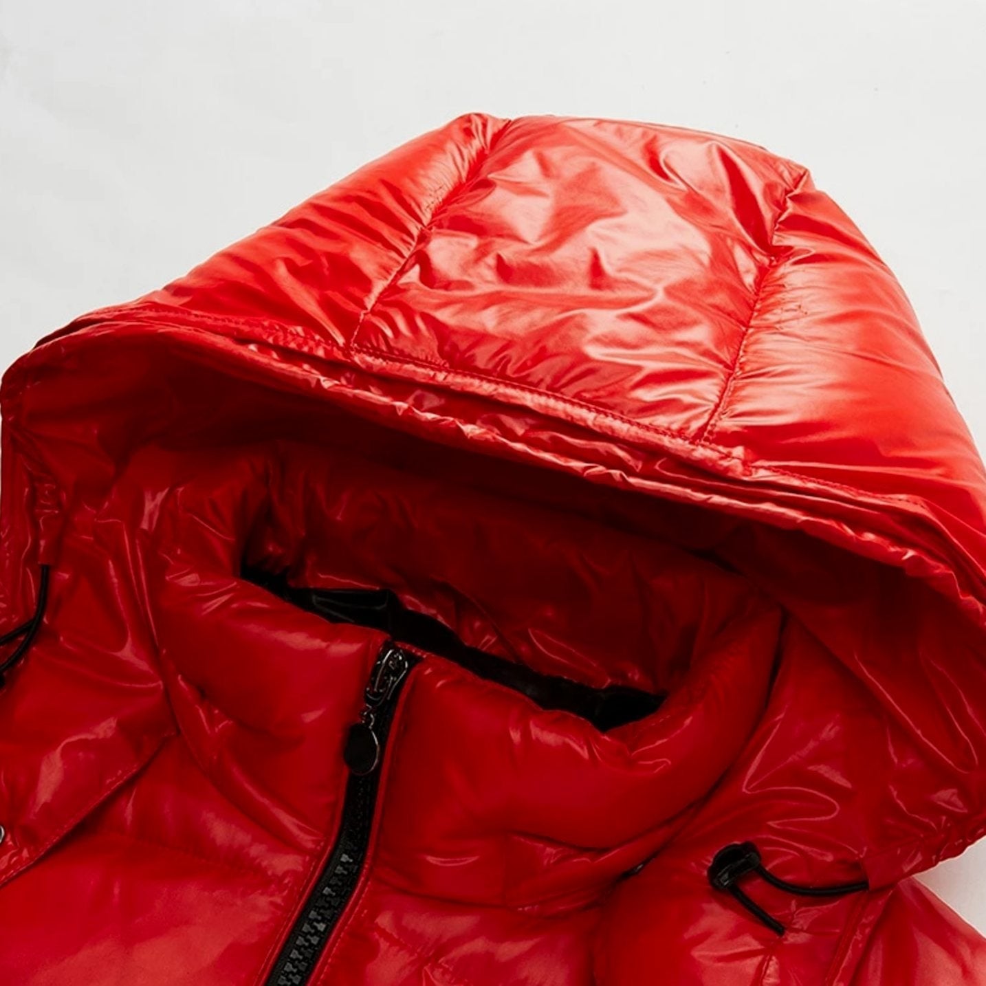Men's Hooded Quilted Puffer Winter Jacket with Full Zip
