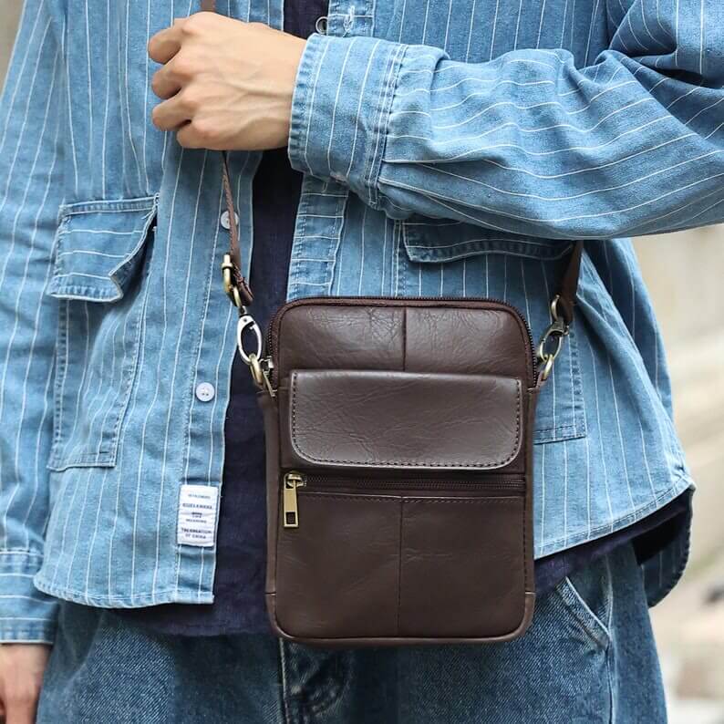 Men's Leather Shoulder Bag