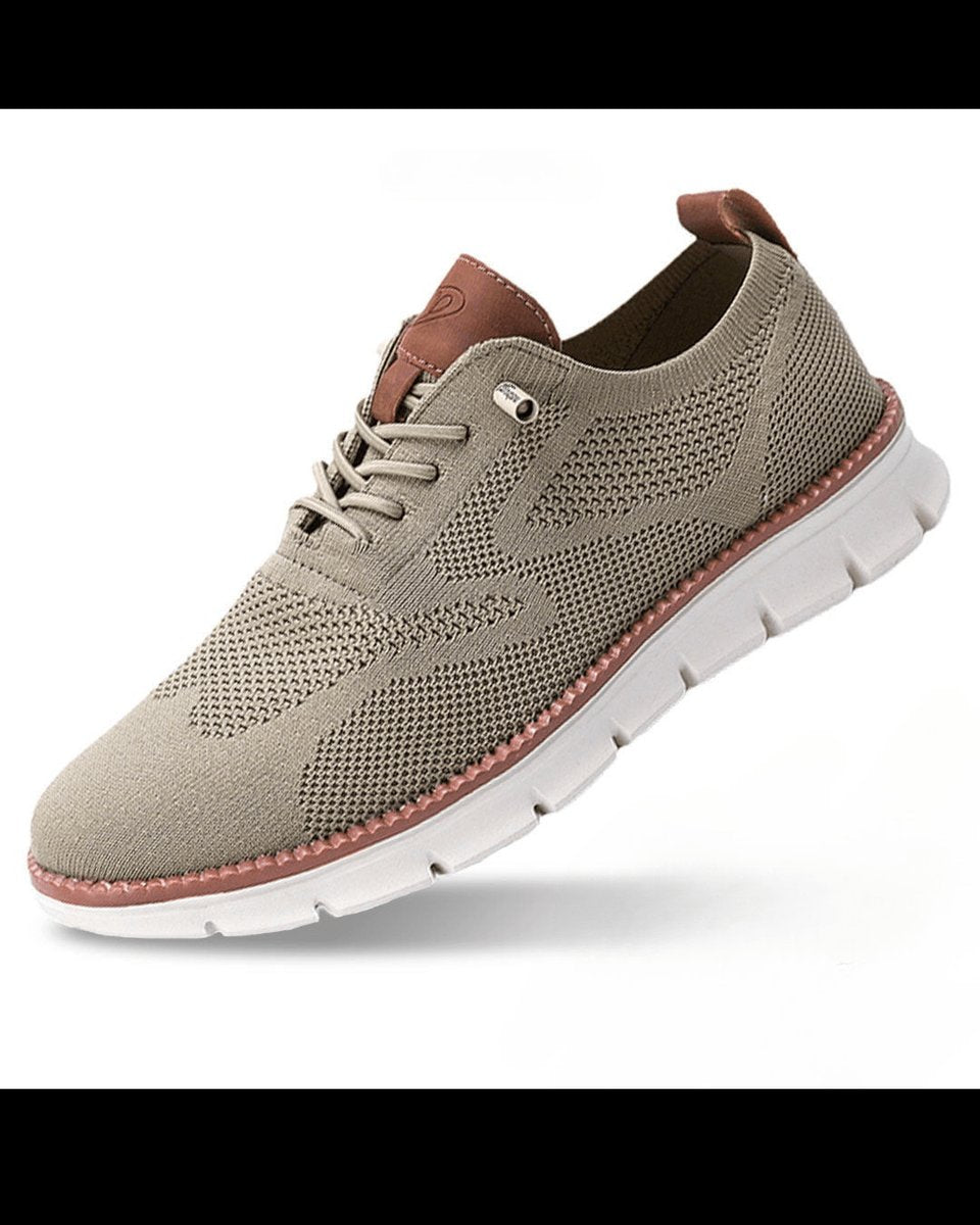 Men's Lightweight Breathable Knit Lace-Up Casual Sneakers