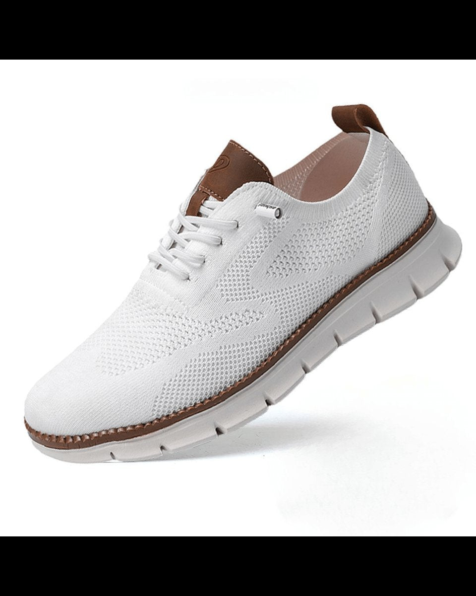 Men's Lightweight Breathable Knit Lace-Up Casual Sneakers