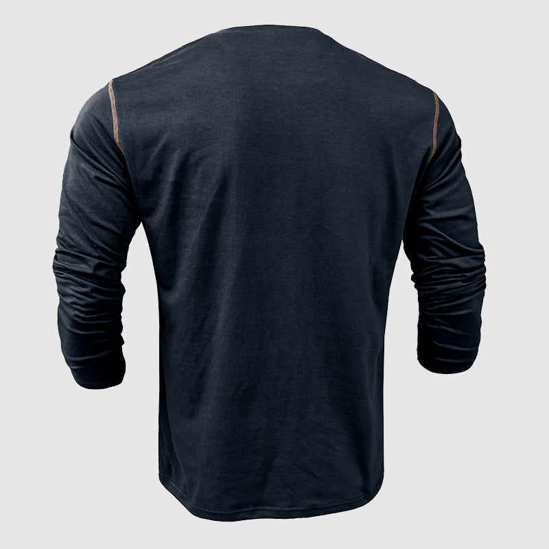 Men's Long-Sleeve Henley Shirt – Stylish Everyday Comfort