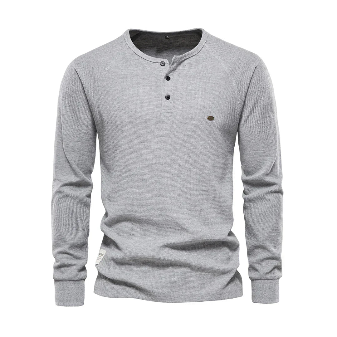 Men's Long Sleeve Round Neck Shirt - Comfort & Style