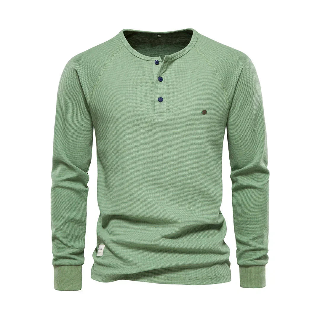 Men's Long Sleeve Round Neck Shirt - Comfort & Style