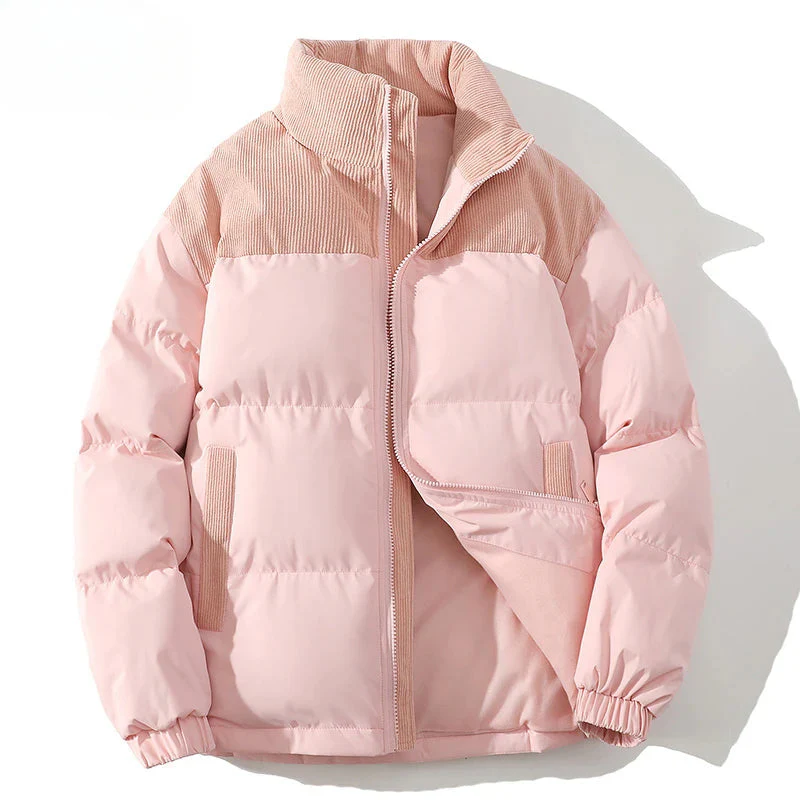 Men's Loose Fit Quilted Insulated Front-Zip Puffer Jacket