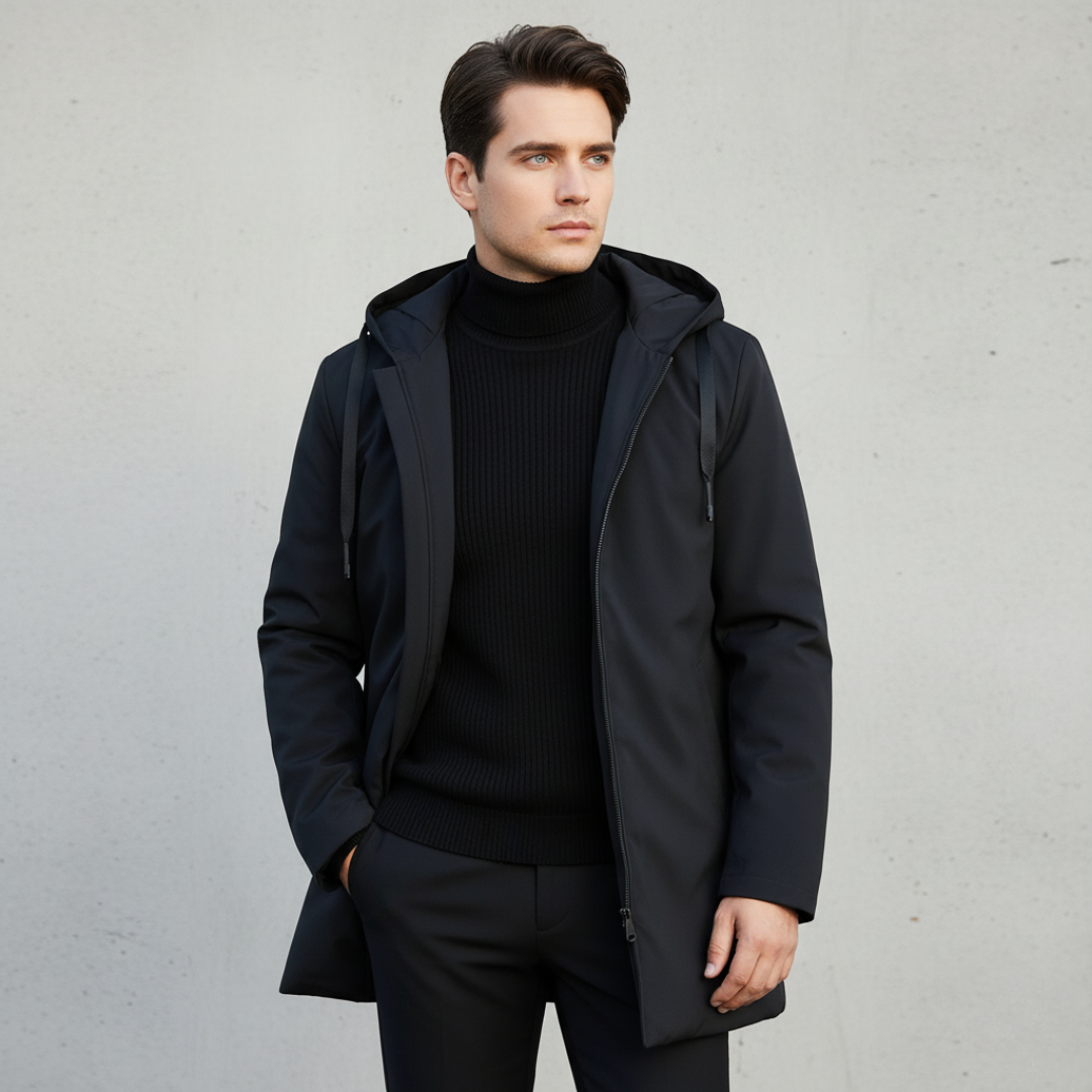 Men's Modern Hooded Outdoor Transitional Jacket – Windproof and Waterproof Autumn Winter Jacket