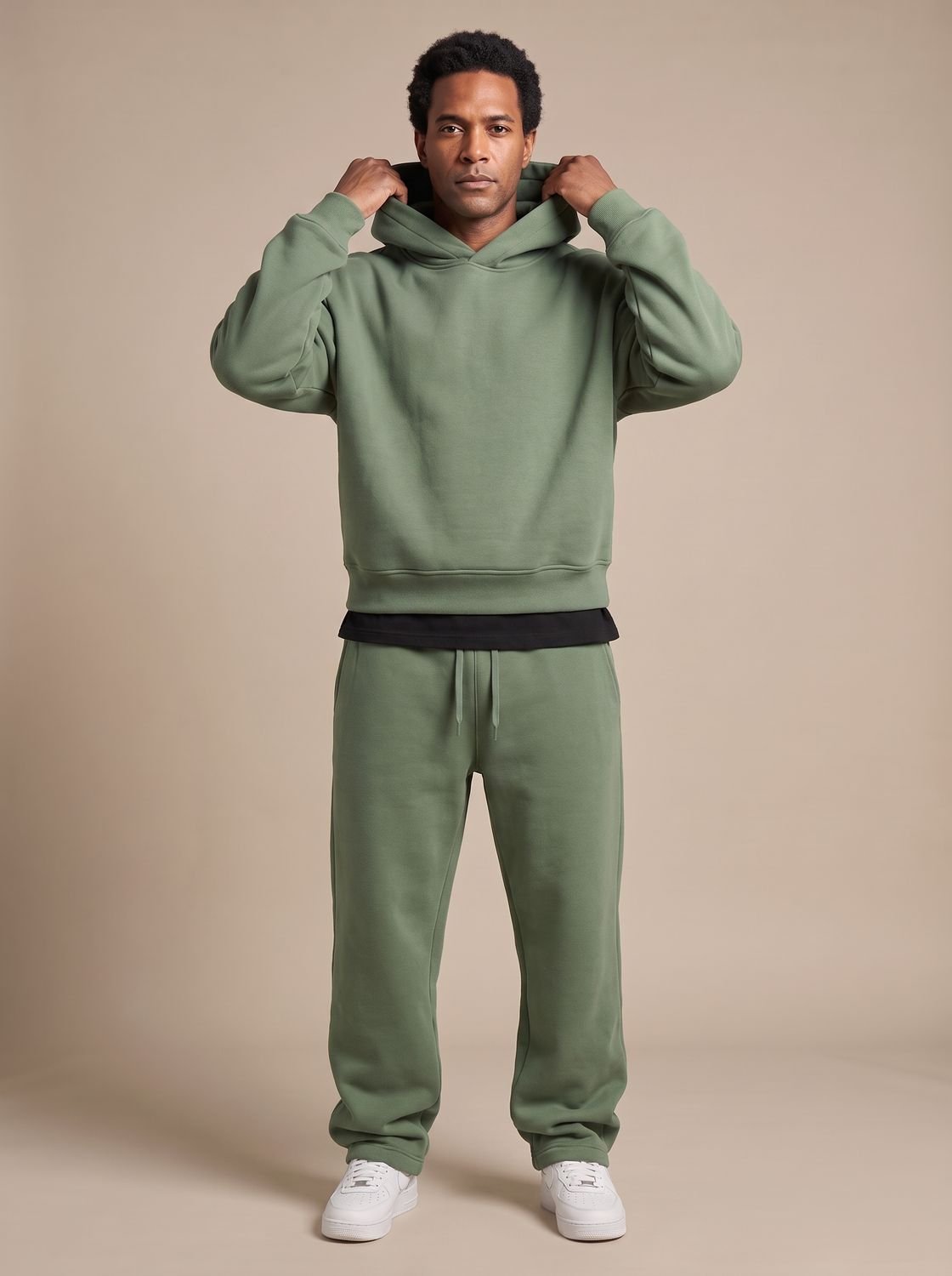 Men's Oversized Fleece Hoodie and Jogger Tracksuit Set