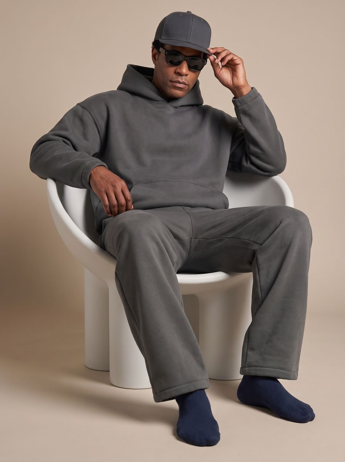 Men's Oversized Fleece Hoodie and Jogger Tracksuit Set
