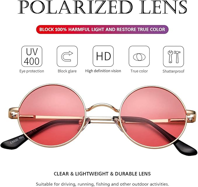 Men's Retro Round Polarized Sunglasses