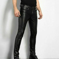 Men's Skinny PU Leather Pants