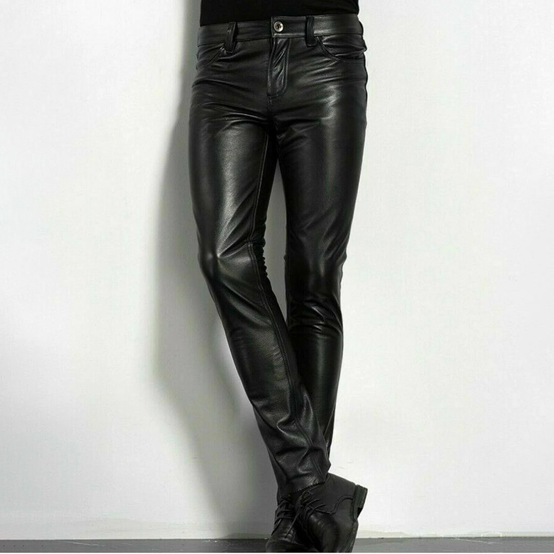 Men's Skinny PU Leather Pants