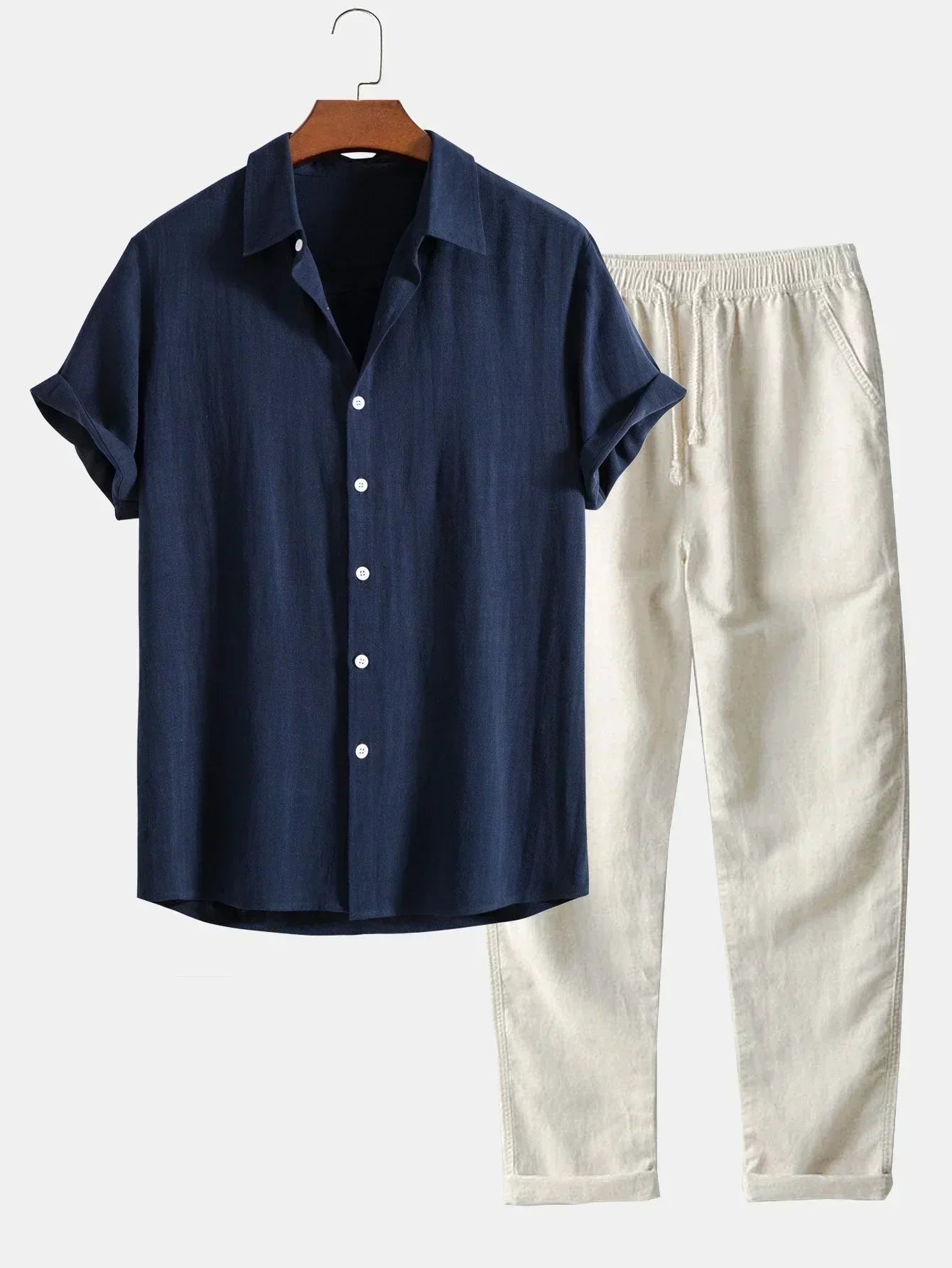 Men's Summer Set: Comfortable Pants and Shirt