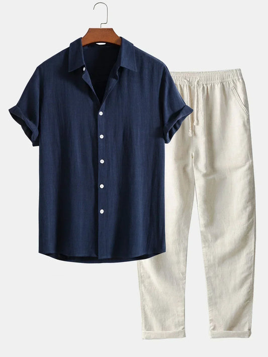 Men's Summer Set: Comfortable Pants and Shirt