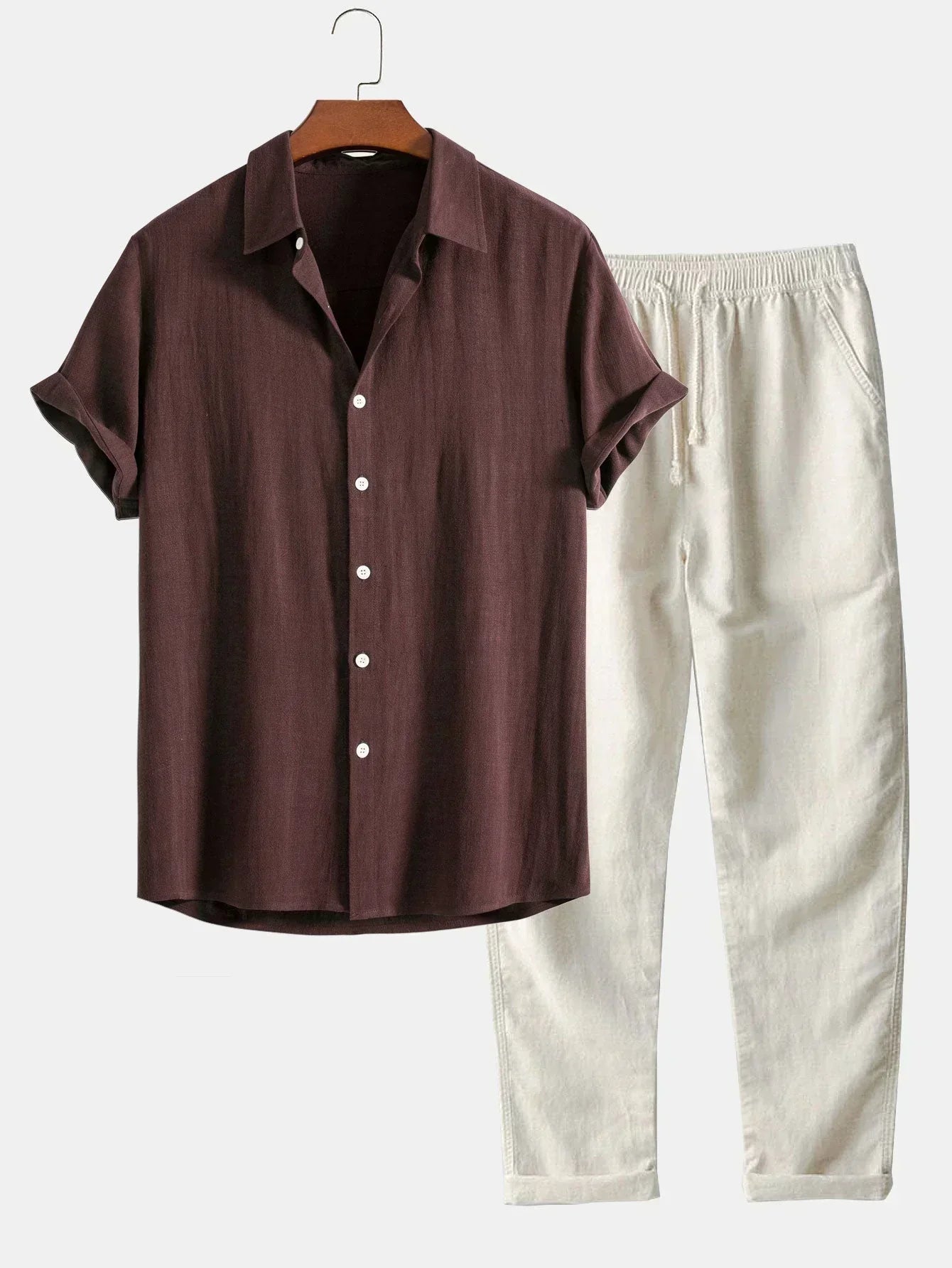 Men's Summer Set: Comfortable Pants and Shirt
