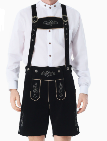 Men's Traditional Outfit with Lederhosen and Stylish Hat