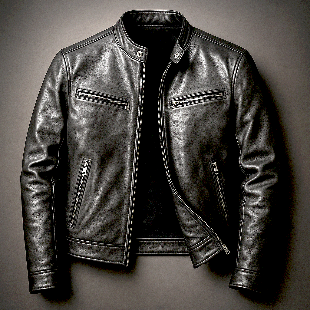 Men's Vintage PU Leather Jacket – Classic Retro Biker Jacket
