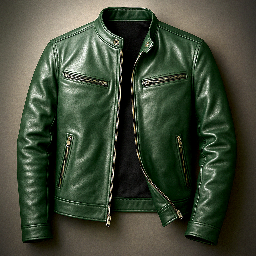 Men's Vintage PU Leather Jacket – Classic Retro Biker Jacket