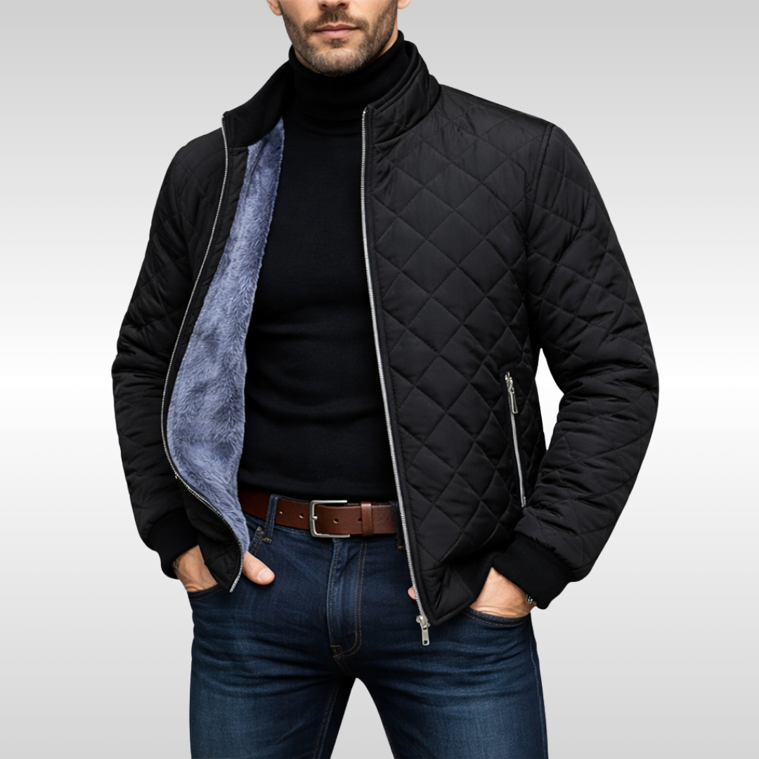 Men's Warm Quilted Jacket - Classic Lightweight Thermal & Transitional Jacket