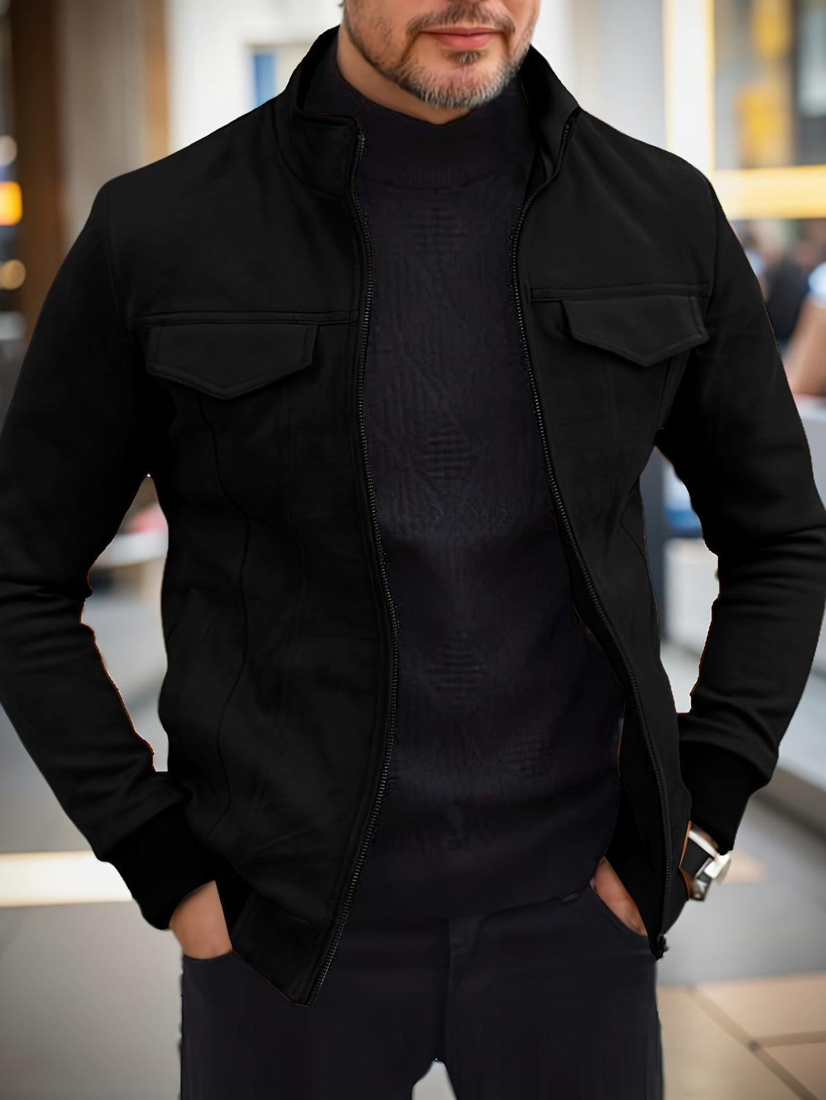 Men's Winter Jacket – Windproof & Warm for Icy Days