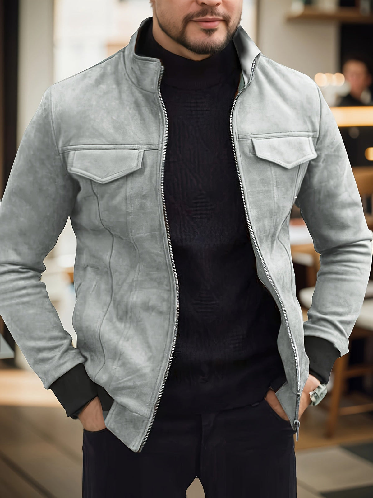Men's Winter Jacket – Windproof & Warm for Icy Days