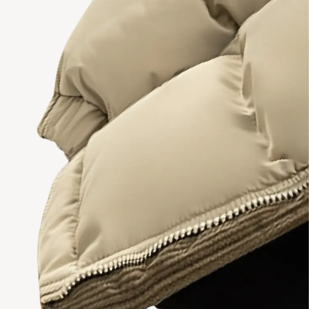 Men's Winter Jacket with Drawstring Hood - Modern and Functional