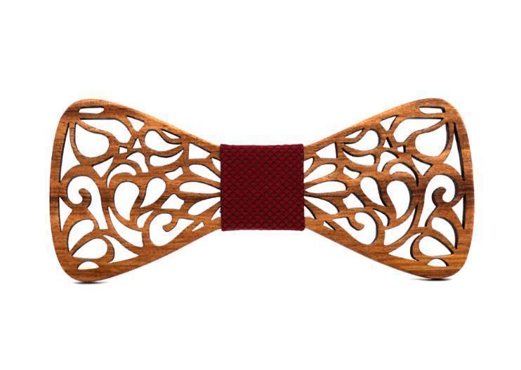 Men's Wooden Bow Tie - Koi