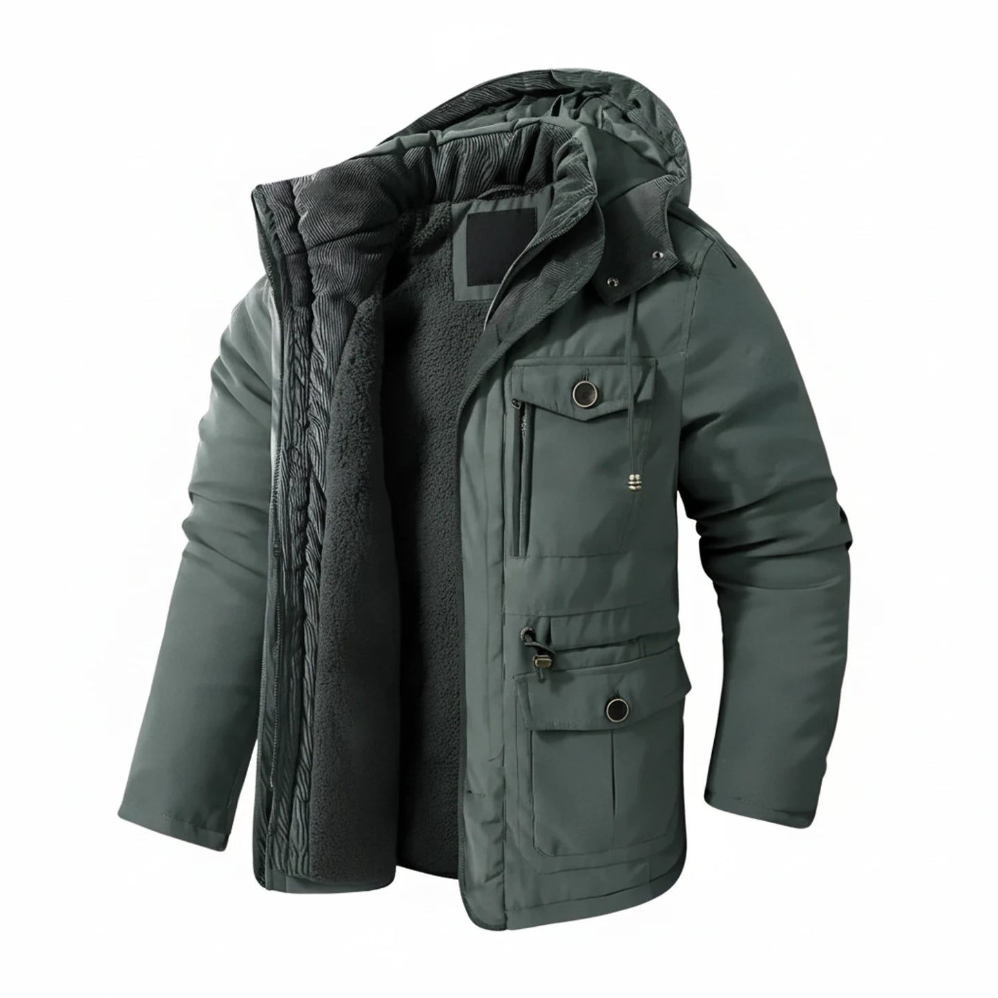 Hooded Cargo Jacket for Men