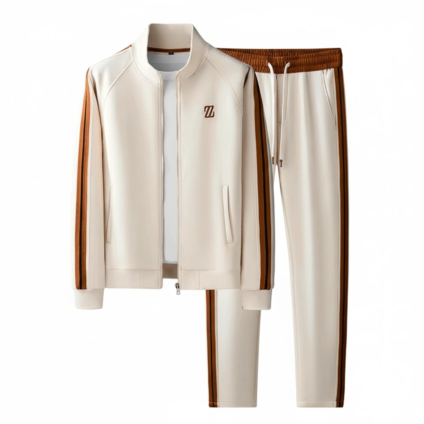 Zip-Up Tracksuit Set for Men