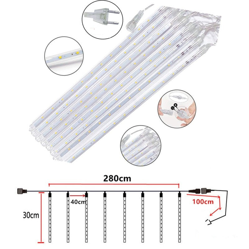 Meteor Shower LED Lights - Professional Lighting for Indoor and Outdoor
