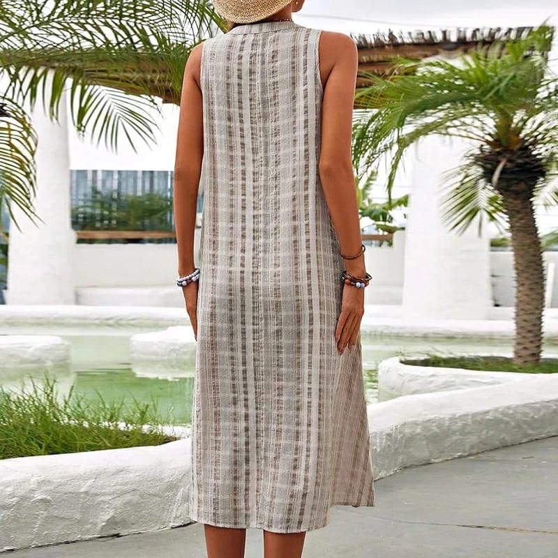 Image of Mia | Women's Sleeveless A-Line Midi Dress