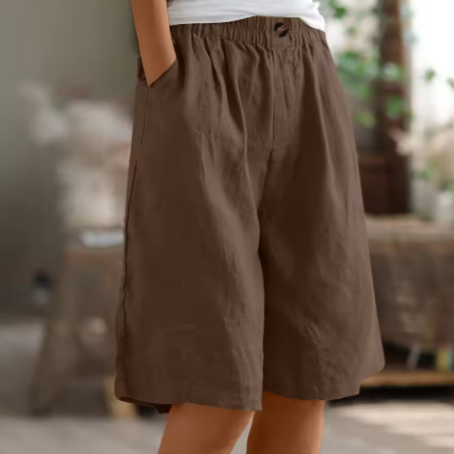 Image of Michele | Women's High-Waisted Culotte Shorts