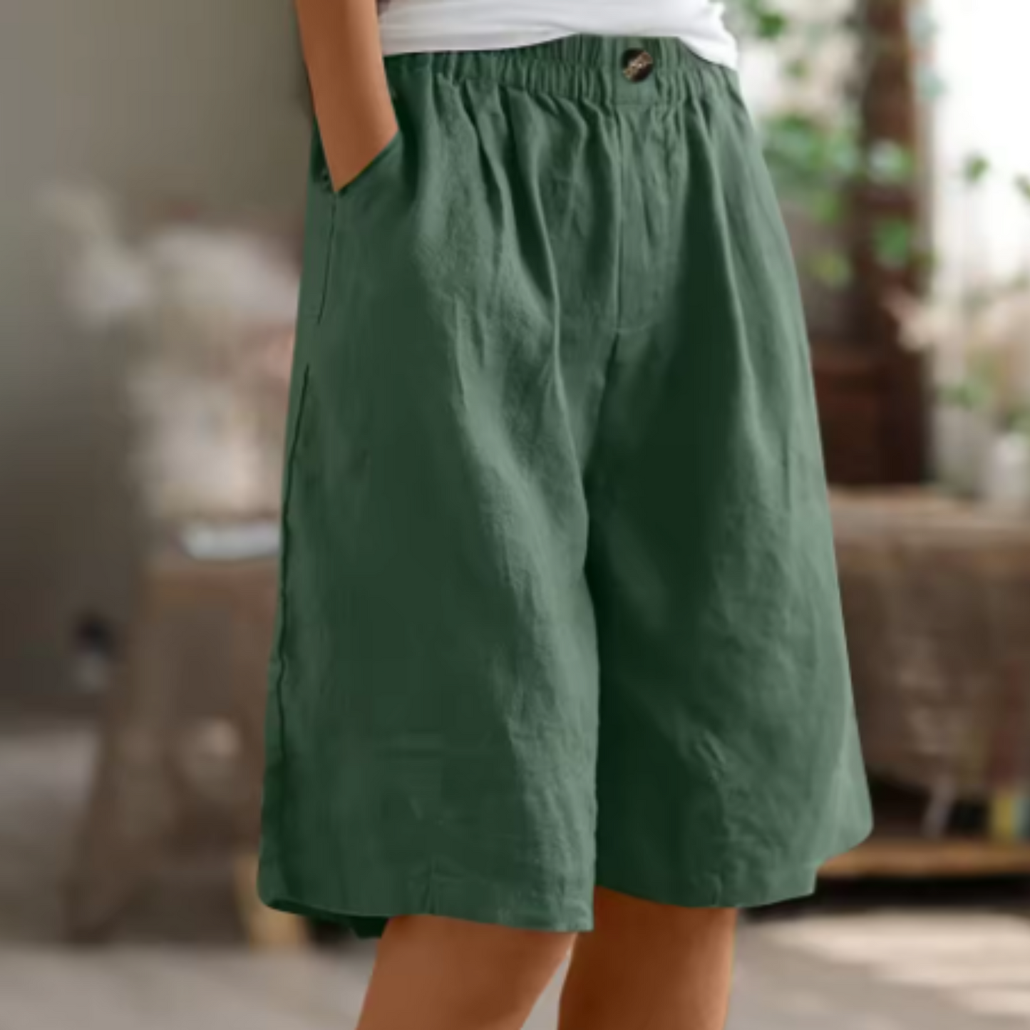 Image of Michele | Women's High-Waisted Culotte Shorts