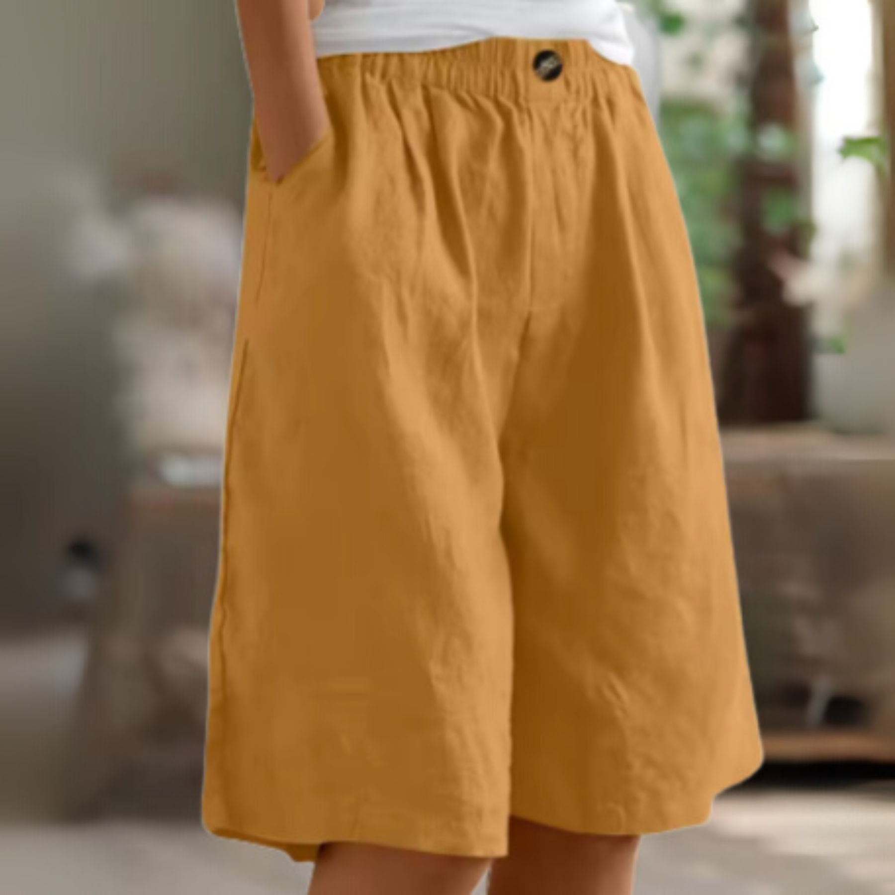 Image of Michele | Women's High-Waisted Culotte Shorts