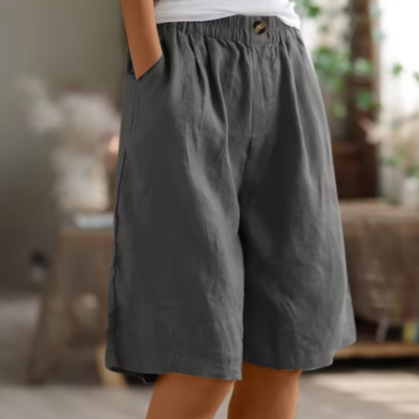 Image of Michele | Women's High-Waisted Culotte Shorts