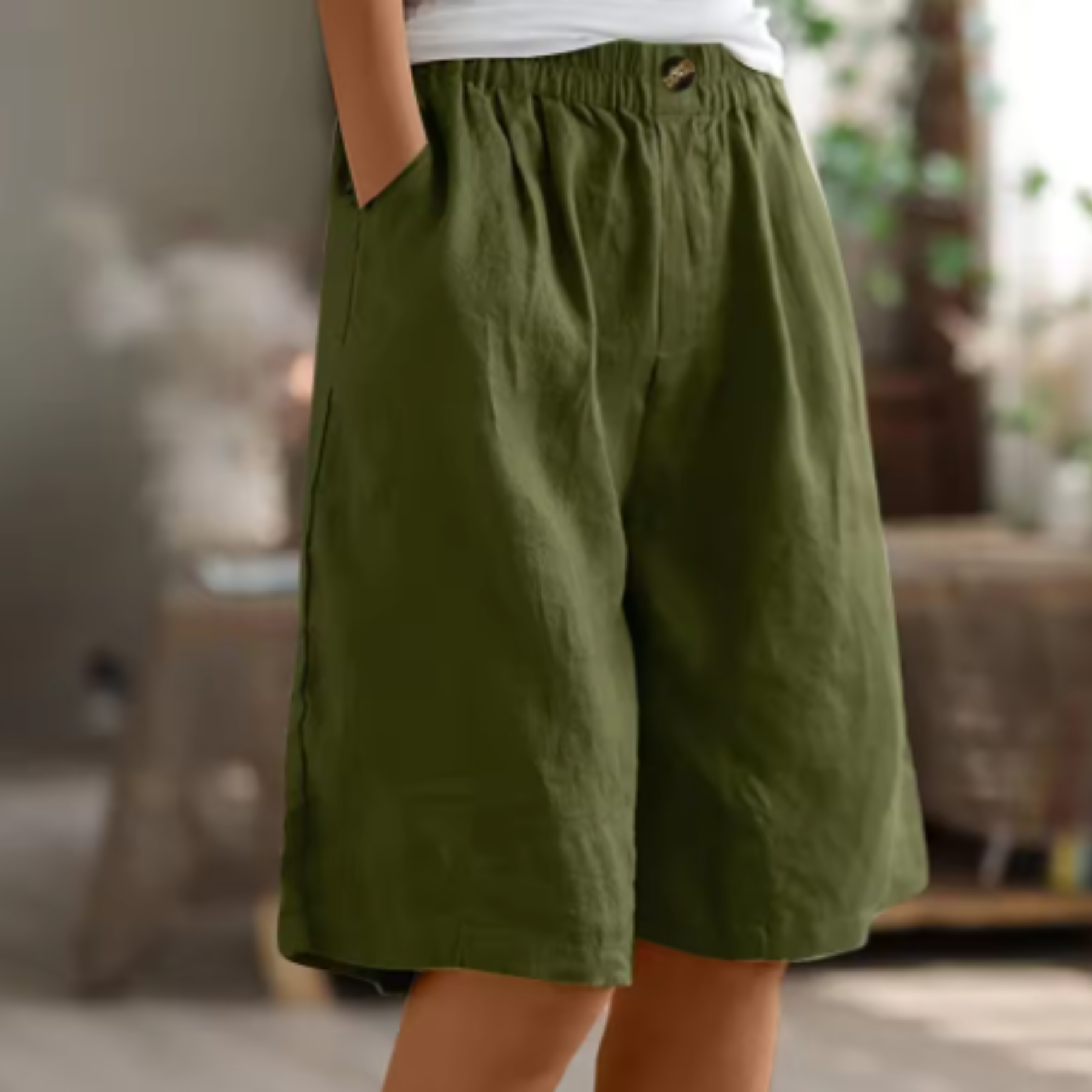 Image of Michele | Women's High-Waisted Culotte Shorts