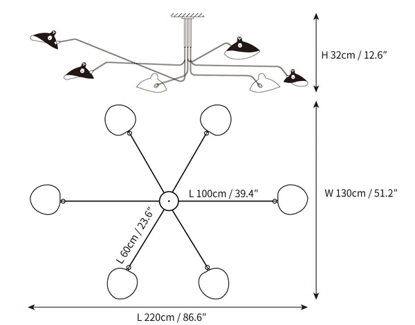 Mid-Century Modern Ceiling Light