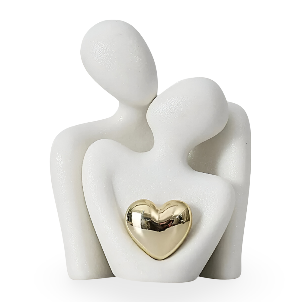 Minimalist Couple Figurine | Symbol of Closeness | Smooth Finish