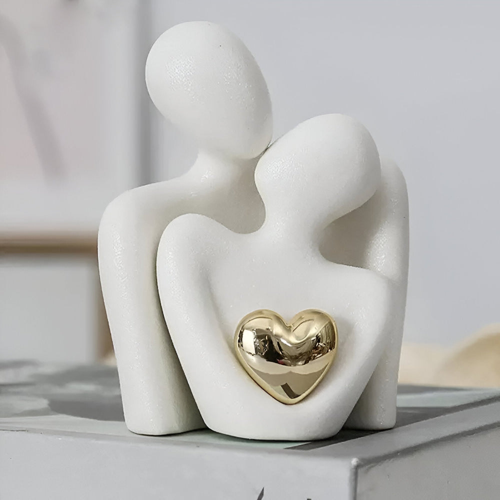 Minimalist Couple Figurine | Symbol of Closeness | Smooth Finish