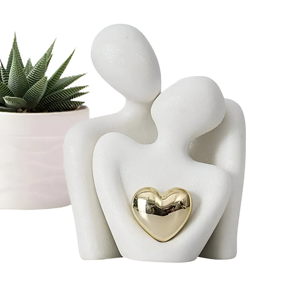 Minimalist Couple Figurine | Symbol of Closeness | Smooth Finish