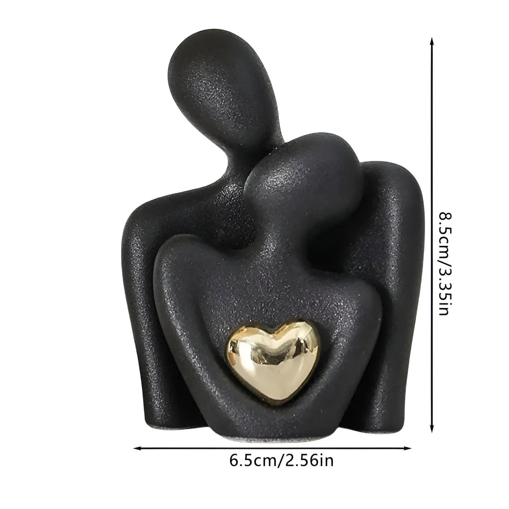 Minimalist Couple Figurine | Symbol of Closeness | Smooth Finish