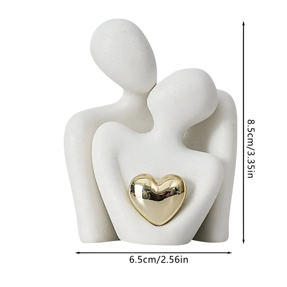 Minimalist Couple Figurine | Symbol of Closeness | Smooth Finish