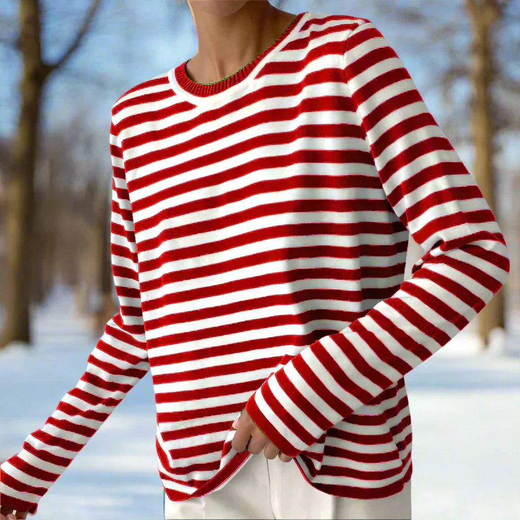 Image of Miranda | Women's Long Sleeve Striped T-Shirt