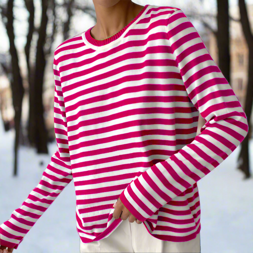 Image of Miranda | Women's Long Sleeve Striped T-Shirt