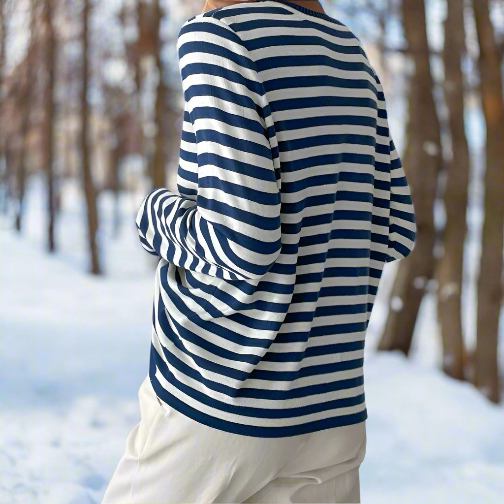 Image of Miranda | Women's Long Sleeve Striped T-Shirt