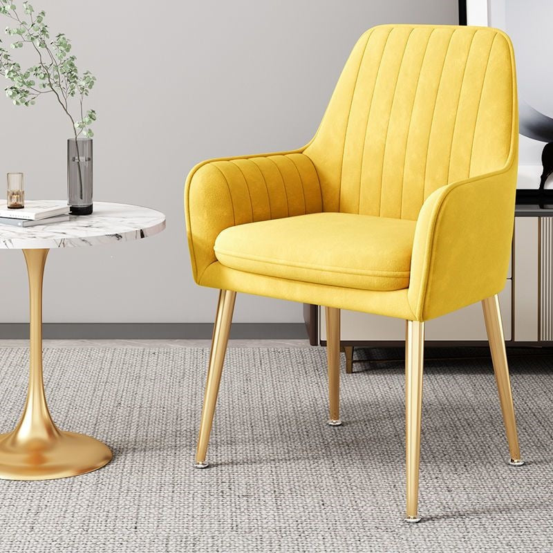 Modern Accent Chair with Gold Legs