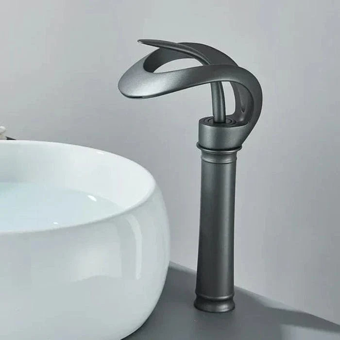 Modern Brass Waterfall Bathroom Sink Faucet
