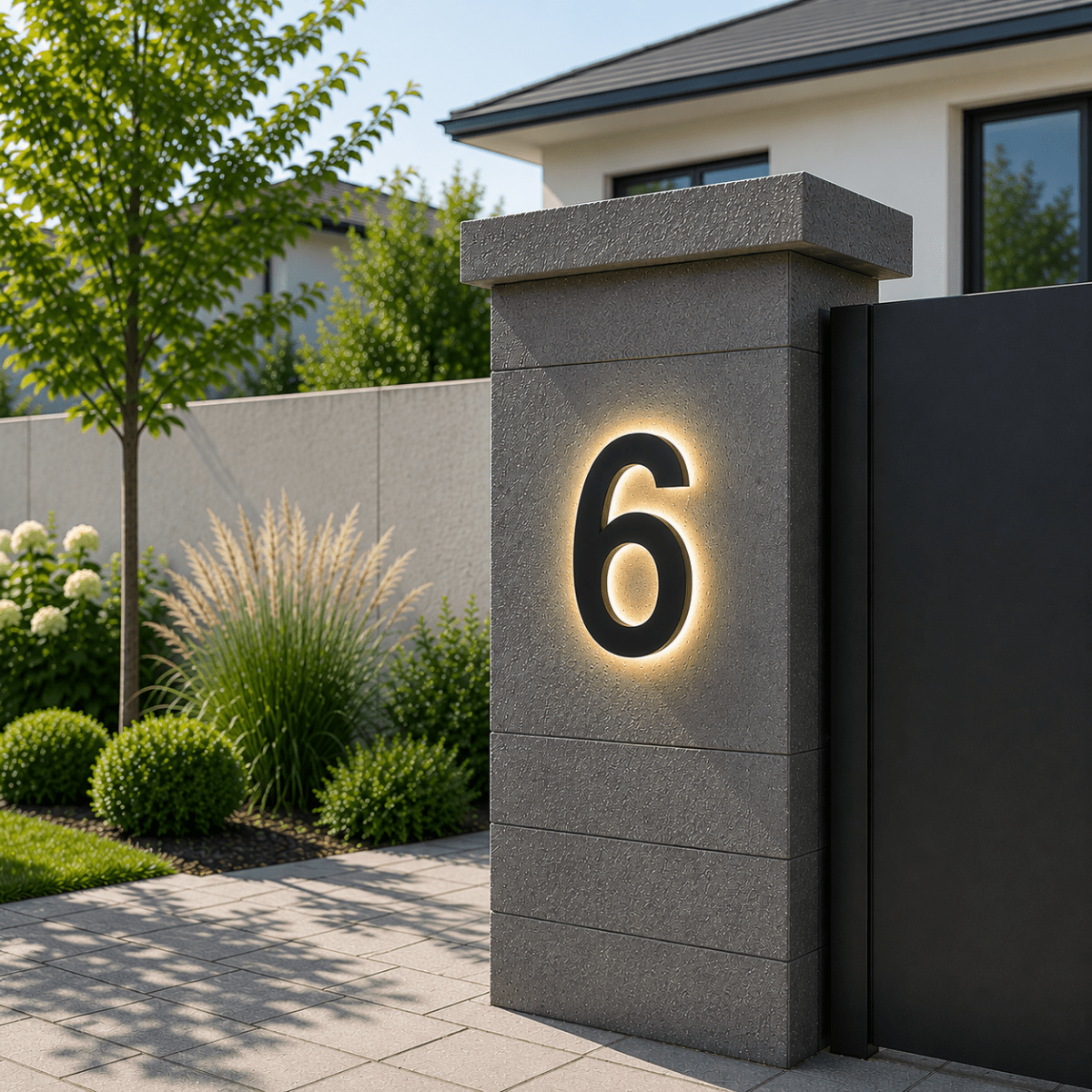 Modern Customizable LED House Numbers