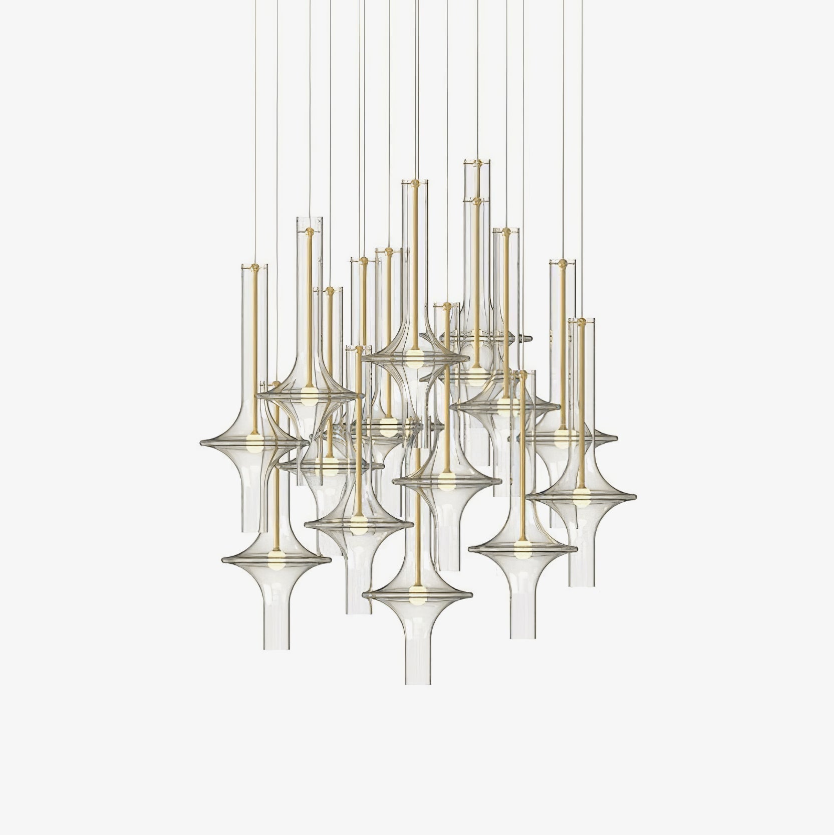 Modern LED Pendant Lamp Made of Glass and Iron – Adjustable Color Temperature, Ideal for Kitchen and Dining Room