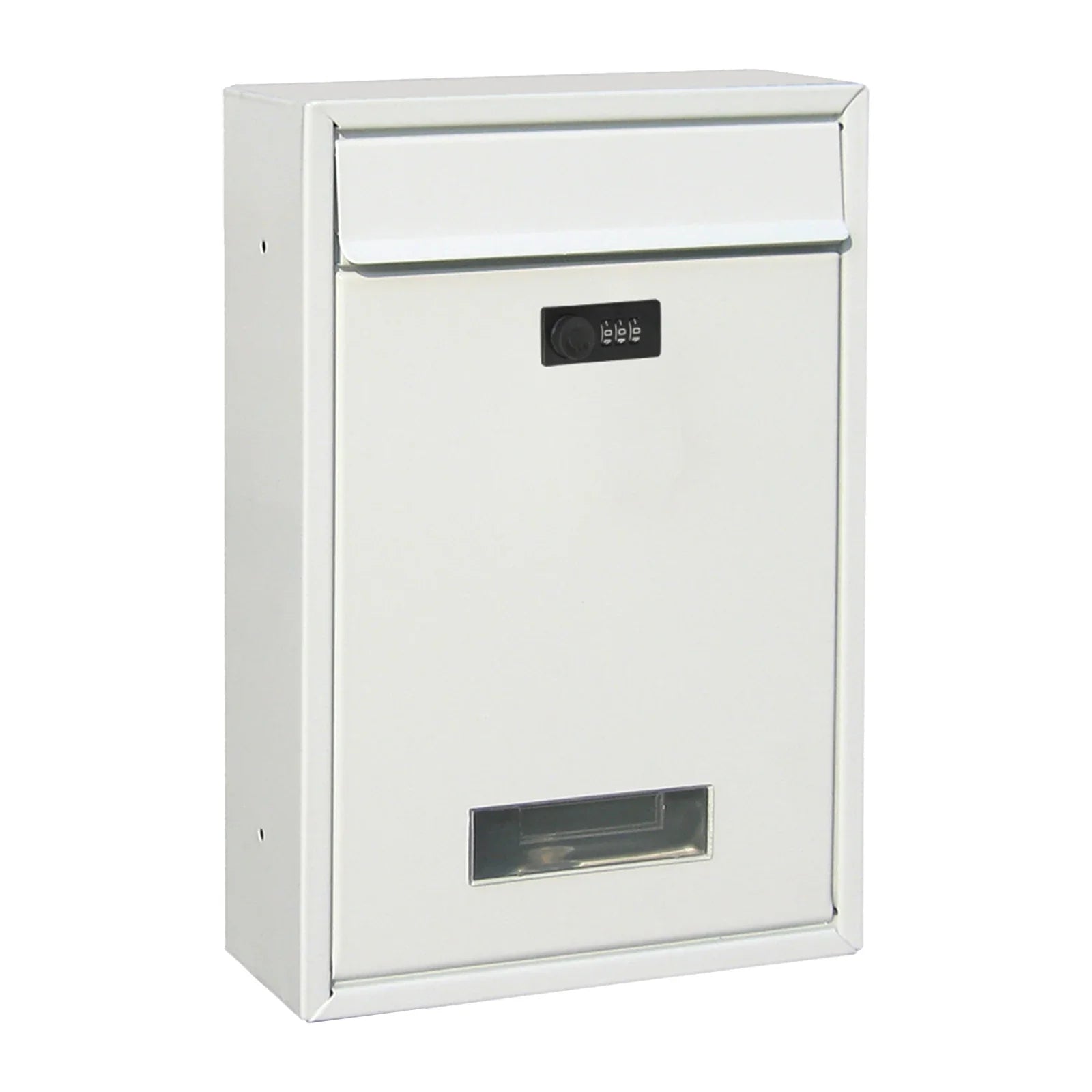 Modern Mailbox with Combination Lock – Black Mailbox for Correspondence and Small Packages